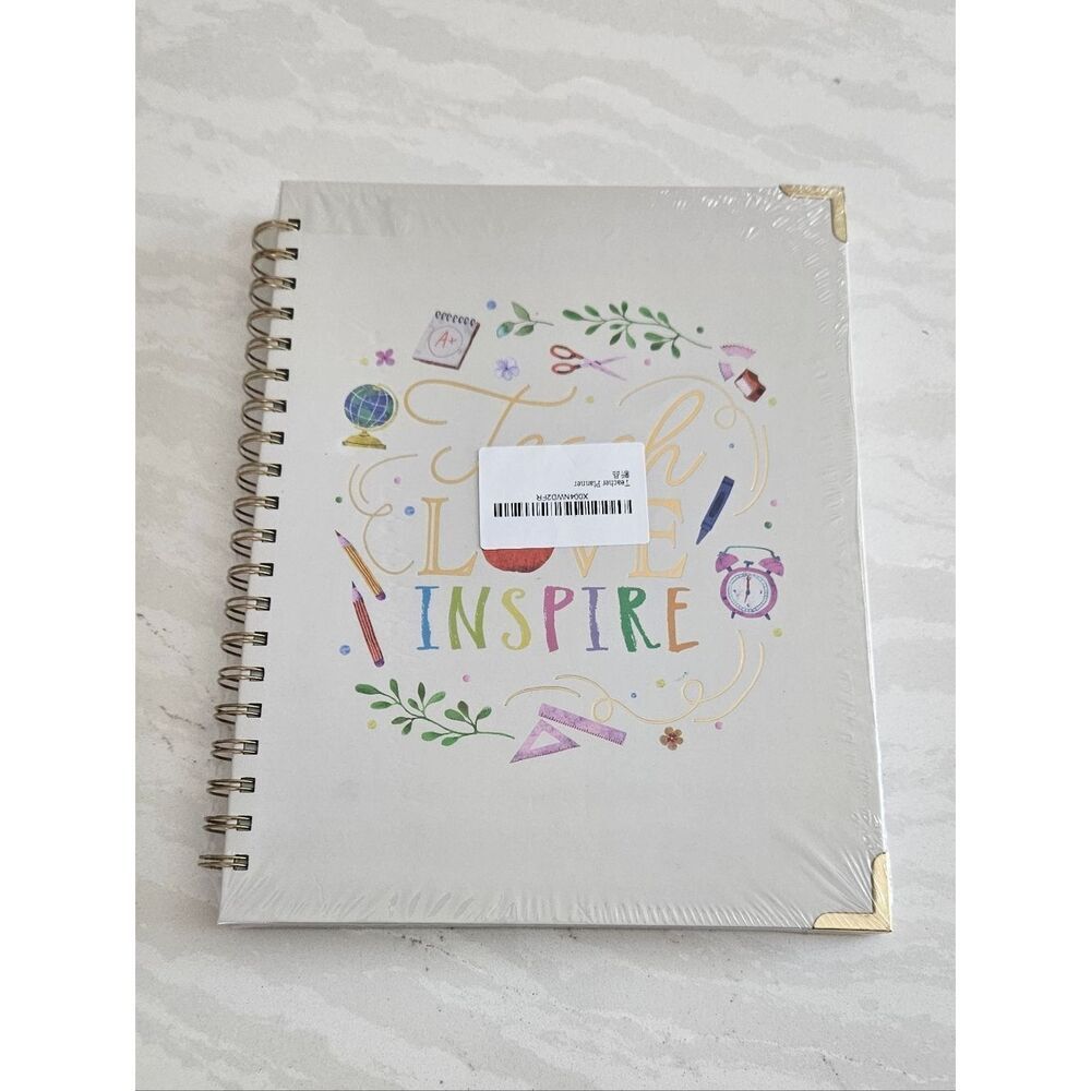 Teach Love Inspire Teacher Planner Spiral Notebook Journal